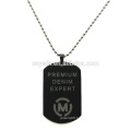 Black plated tag black plated steel pendant engravable